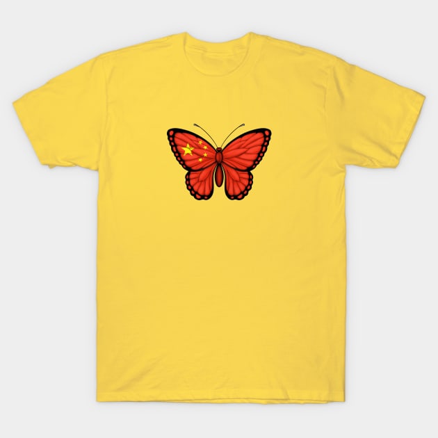 Chinese Flag Butterfly T-Shirt by jeffbartels